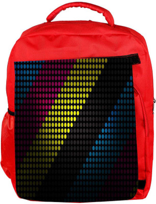 

Snoogg Eco Friendly Canvas Multicolor Strips Designer Backpack Rucksack School Travel Unisex Casual Canvas Bag Bookbag Satchel 5 L Backpack(Red)