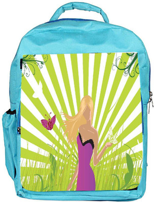 

Snoogg Eco Friendly Canvas Abstract Illustration Backpack Rucksack School Travel Unisex Casual Canvas Bag Bookbag Satchel 5 L Backpack(Blue)