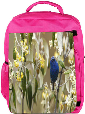 

Snoogg Eco Friendly Canvas Blue Sparrow Designer Backpack Rucksack School Travel Unisex Casual Canvas Bag Bookbag Satchel 5 L Backpack(Pink)