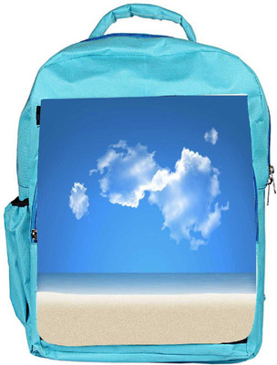 Snoogg Eco Friendly Canvas Blue Sky Designer Backpack Rucksack School Travel Unisex Casual Canvas Bag Bookbag Satchel 5 L Backpack(Blue)