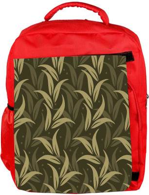 

Snoogg Eco Friendly Canvas Green Leaves Designer Backpack Rucksack School Travel Unisex Casual Canvas Bag Bookbag Satchel 5 L Backpack(Red)