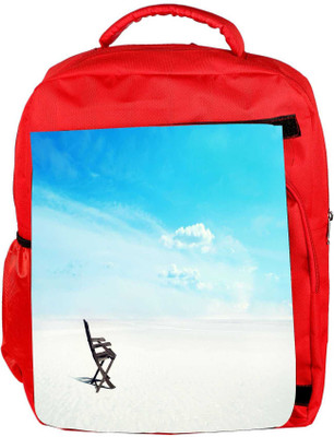 

Snoogg Eco Friendly Canvas White Sand Designer Backpack Rucksack School Travel Unisex Casual Canvas Bag Bookbag Satchel 5 L Backpack(Red)