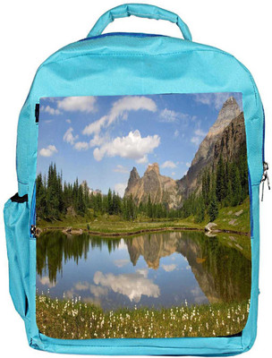 

Snoogg Eco Friendly Canvas Lake Side White Flower Designer Backpack Rucksack School Travel Unisex Casual Canvas Bag Bookbag Satchel 5 L Backpack(Blue)