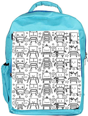 

Snoogg Eco Friendly Canvas Digit Bit Boy Pattern Backpack Rucksack School Travel Unisex Casual Canvas Bag Bookbag Satchel 5 L Backpack(Blue)