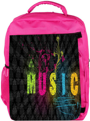 

Snoogg Eco Friendly Canvas Music Designer Backpack Rucksack School Travel Unisex Casual Canvas Bag Bookbag Satchel 5 L Backpack(Pink)