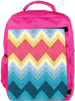

Snoogg Eco Friendly Canvas Awesome Colour Chevron Backpack Rucksack School Travel Unisex Casual Canvas Bag Bookbag Satchel 5 L Backpack(Pink)