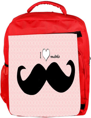 

Snoogg Eco Friendly Canvas I Love Mustache Backpack Rucksack School Travel Unisex Casual Canvas Bag Bookbag Satchel 5 L Backpack(Red)