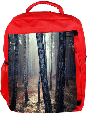 

Snoogg Eco Friendly Canvas White Trees Designer Backpack Rucksack School Travel Unisex Casual Canvas Bag Bookbag Satchel 5 L Backpack(Red)