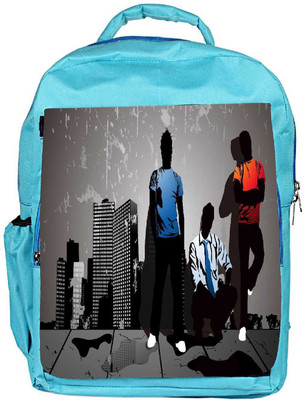 

Snoogg Eco Friendly Canvas Three Boys Designer Backpack Rucksack School Travel Unisex Casual Canvas Bag Bookbag Satchel 5 L Backpack(Blue)
