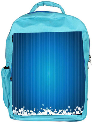 

Snoogg Eco Friendly Canvas White Hearts Designer Backpack Rucksack School Travel Unisex Casual Canvas Bag Bookbag Satchel 5 L Backpack(Blue)
