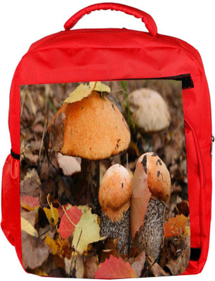 

Snoogg Eco Friendly Canvas Orange Mushroom Designer Backpack Rucksack School Travel Unisex Casual Canvas Bag Bookbag Satchel 5 L Backpack(Red)