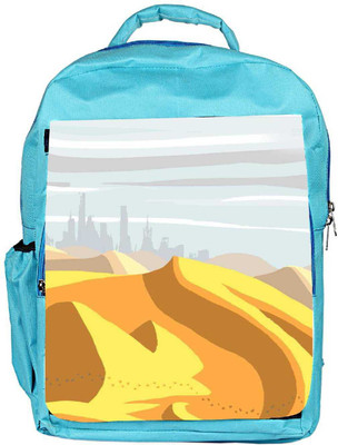 

Snoogg Eco Friendly Canvas Sahara Desert Digital 2483 Backpack Rucksack School Travel Unisex Casual Canvas Bag Bookbag Satchel 5 L Backpack(Blue)