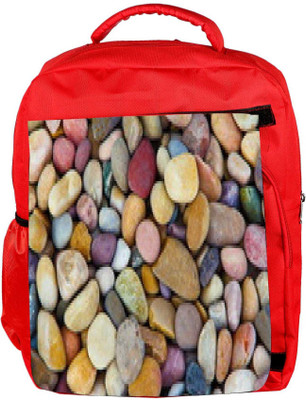 

Snoogg Eco Friendly Canvas Colorful Pebble Designer Backpack Rucksack School Travel Unisex Casual Canvas Bag Bookbag Satchel 5 L Backpack(Red)