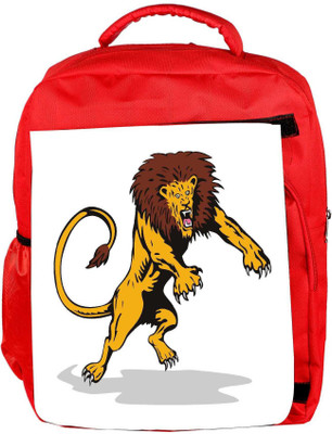 

Snoogg Eco Friendly Canvas Lion Big Cat Attacking Retro Backpack Rucksack School Travel Unisex Casual Canvas Bag Bookbag Satchel 5 L Backpack(Red)