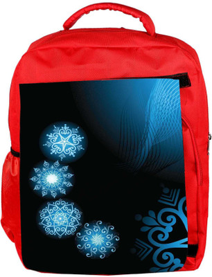 

Snoogg Eco Friendly Canvas Abstract Blue Black Pattern Designer Backpack Rucksack School Travel Unisex Casual Canvas Bag Bookbag Satchel 5 L Backpack(Red)