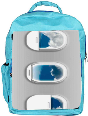 

Snoogg Eco Friendly Canvas Airplane Windows Backpack Rucksack School Travel Unisex Casual Canvas Bag Bookbag Satchel 5 L Backpack(Blue)