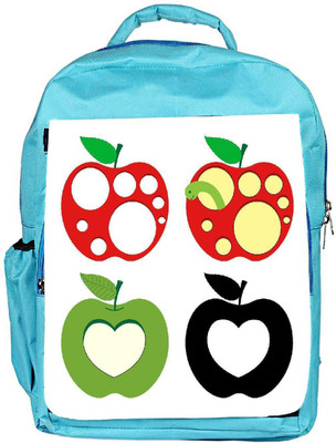 

Snoogg Eco Friendly Canvas Colorful Apples Designer Backpack Rucksack School Travel Unisex Casual Canvas Bag Bookbag Satchel 5 L Backpack(Blue)