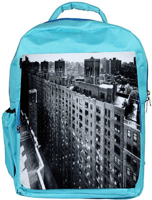 

Snoogg Eco Friendly Canvas Manhattan New York City Designer Backpack Rucksack School Travel Unisex Casual Canvas Bag Bookbag Satchel 5 L Backpack(Blue)