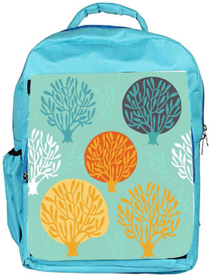 

Snoogg Eco Friendly Canvas Seamless Pattern With Leaf Backpack Rucksack School Travel Unisex Casual Canvas Bag Bookbag Satchel 5 L Backpack(Blue)