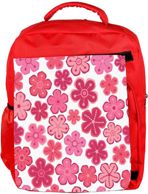 

Snoogg Eco Friendly Canvas Seamless Floral Pattern Flowers Texture Daisy Backpack Rucksack School Travel Unisex Casual Canvas Bag Bookbag Satchel 5 L Backpack(Red)