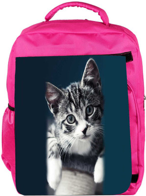 

Snoogg Eco Friendly Canvas Baby Cat Kitty Backpack Rucksack School Travel Unisex Casual Canvas Bag Bookbag Satchel 5 L Backpack(Pink)