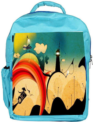 

Snoogg Eco Friendly Canvas The Abstract Life 2559 Backpack Rucksack School Travel Unisex Casual Canvas Bag Bookbag Satchel 5 L Backpack(Blue)