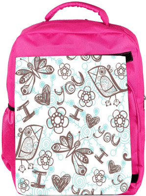 

Snoogg Eco Friendly Canvas I Love You Designer Backpack Rucksack School Travel Unisex Casual Canvas Bag Bookbag Satchel 5 L Backpack(Pink)