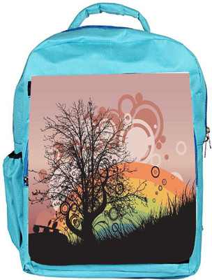 

Snoogg Eco Friendly Canvas Abstract Illustration Backpack Rucksack School Travel Unisex Casual Canvas Bag Bookbag Satchel 5 L Backpack(Blue)