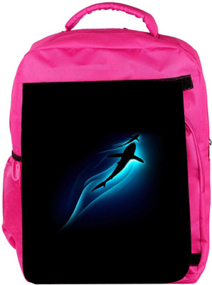 

Snoogg Eco Friendly Canvas Abstract Shark Designer Backpack Rucksack School Travel Unisex Casual Canvas Bag Bookbag Satchel 5 L Backpack(Pink)