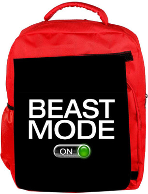 

Snoogg Eco Friendly Canvas Beast Mode - On Backpack Rucksack School Travel Unisex Casual Canvas Bag Bookbag Satchel 5 L Backpack(Red)