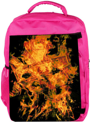

Snoogg Eco Friendly Canvas Dollars Backpack Rucksack School Travel Unisex Casual Canvas Bag Bookbag Satchel 5 L Backpack(Pink)