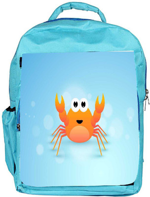 

Snoogg Eco Friendly Canvas Cute Cartoon Of Crab Backpack Rucksack School Travel Unisex Casual Canvas Bag Bookbag Satchel 5 L Backpack(Blue)