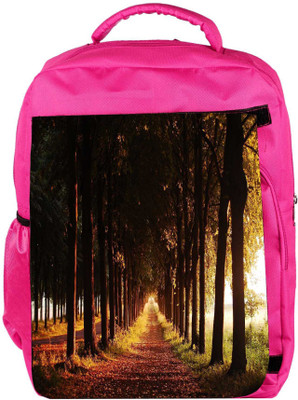 

Snoogg Eco Friendly Canvas Tall Trees Designer Backpack Rucksack School Travel Unisex Casual Canvas Bag Bookbag Satchel 5 L Backpack(Pink)