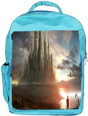 

Snoogg Eco Friendly Canvas Fantasy Future City Designer Backpack Rucksack School Travel Unisex Casual Canvas Bag Bookbag Satchel 5 L Backpack(Blue)