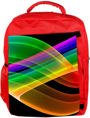 

Snoogg Eco Friendly Canvas Rainbow Design Designer Backpack Rucksack School Travel Unisex Casual Canvas Bag Bookbag Satchel 5 L Backpack(Red)