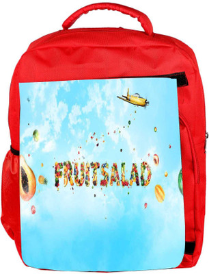 

Snoogg Eco Friendly Canvas Fruitsalad Designer Backpack Rucksack School Travel Unisex Casual Canvas Bag Bookbag Satchel 5 L Backpack(Red)