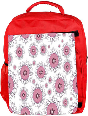

Snoogg Eco Friendly Canvas Pink Circles Designer Backpack Rucksack School Travel Unisex Casual Canvas Bag Bookbag Satchel 5 L Backpack(Red)