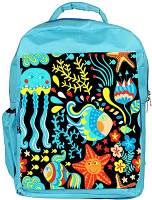 

Snoogg Eco Friendly Canvas Cartoon Set With Sea Live Backpack Rucksack School Travel Unisex Casual Canvas Bag Bookbag Satchel 5 L Backpack(Blue)