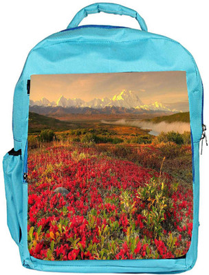 

Snoogg Eco Friendly Canvas Red Autumn Flower Designer Backpack Rucksack School Travel Unisex Casual Canvas Bag Bookbag Satchel 5 L Backpack(Blue)
