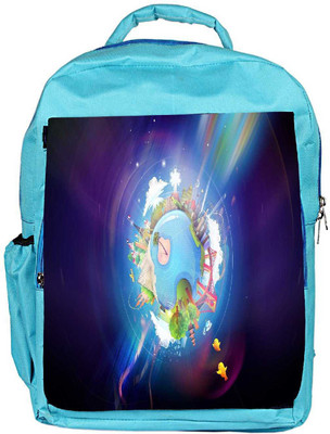 

Snoogg Eco Friendly Canvas Colorful Earth Designer Backpack Rucksack School Travel Unisex Casual Canvas Bag Bookbag Satchel 5 L Backpack(Blue)