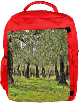 

Snoogg Eco Friendly Canvas Light Color Leaves Designer Backpack Rucksack School Travel Unisex Casual Canvas Bag Bookbag Satchel 5 L Backpack(Red)