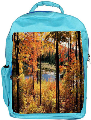 

Snoogg Eco Friendly Canvas Forest Trees Designer Backpack Rucksack School Travel Unisex Casual Canvas Bag Bookbag Satchel 5 L Backpack(Blue)