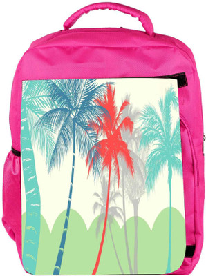 

Snoogg Eco Friendly Canvas Hawaii Backpack Rucksack School Travel Unisex Casual Canvas Bag Bookbag Satchel 5 L Backpack(Pink)
