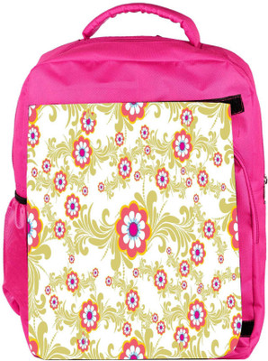 

Snoogg Eco Friendly Canvas White Cream Pattern Designer Backpack Rucksack School Travel Unisex Casual Canvas Bag Bookbag Satchel 5 L Backpack(Pink)