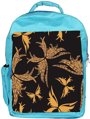 

Snoogg Eco Friendly Canvas Yellow Butterfly Black Pattern Designer Backpack Rucksack School Travel Unisex Casual Canvas Bag Bookbag Satchel 5 L Backpack(Blue)