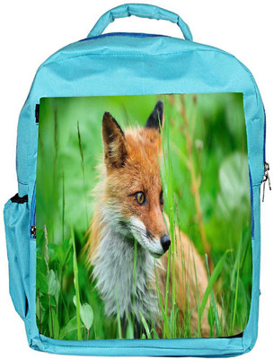 

Snoogg Eco Friendly Canvas Small Fox Designer Backpack Rucksack School Travel Unisex Casual Canvas Bag Bookbag Satchel 5 L Backpack(Blue)