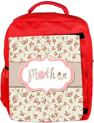 

Snoogg Eco Friendly Canvas Hand Drawn Vector Floral Frame With A Word Mother Great Mothers Day Card Backpack Rucksack School Travel Unisex Casual Canvas Bag Bookbag Satchel 5 L Backpack(Red)