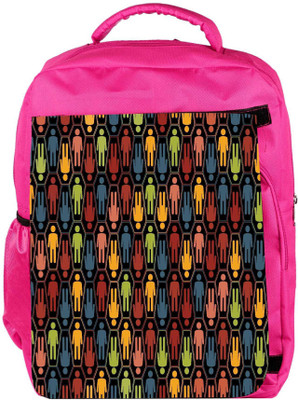 

Snoogg Eco Friendly Canvas Colorful Peoples Designer Backpack Rucksack School Travel Unisex Casual Canvas Bag Bookbag Satchel 5 L Backpack(Pink)