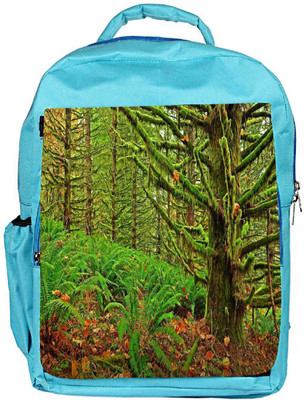 

Snoogg Eco Friendly Canvas Green Branched Tree Designer Backpack Rucksack School Travel Unisex Casual Canvas Bag Bookbag Satchel 5 L Backpack(Blue)