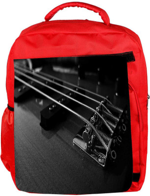 

Snoogg Eco Friendly Canvas Guitar Strings Designer Backpack Rucksack School Travel Unisex Casual Canvas Bag Bookbag Satchel 5 L Backpack(Red)